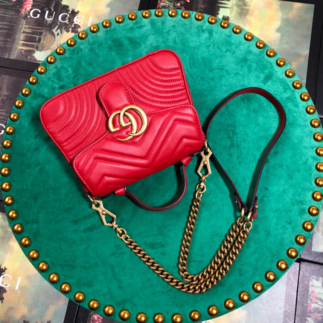 547260 GG Marmont mini top handle bag, GUCCI HANDBAGS