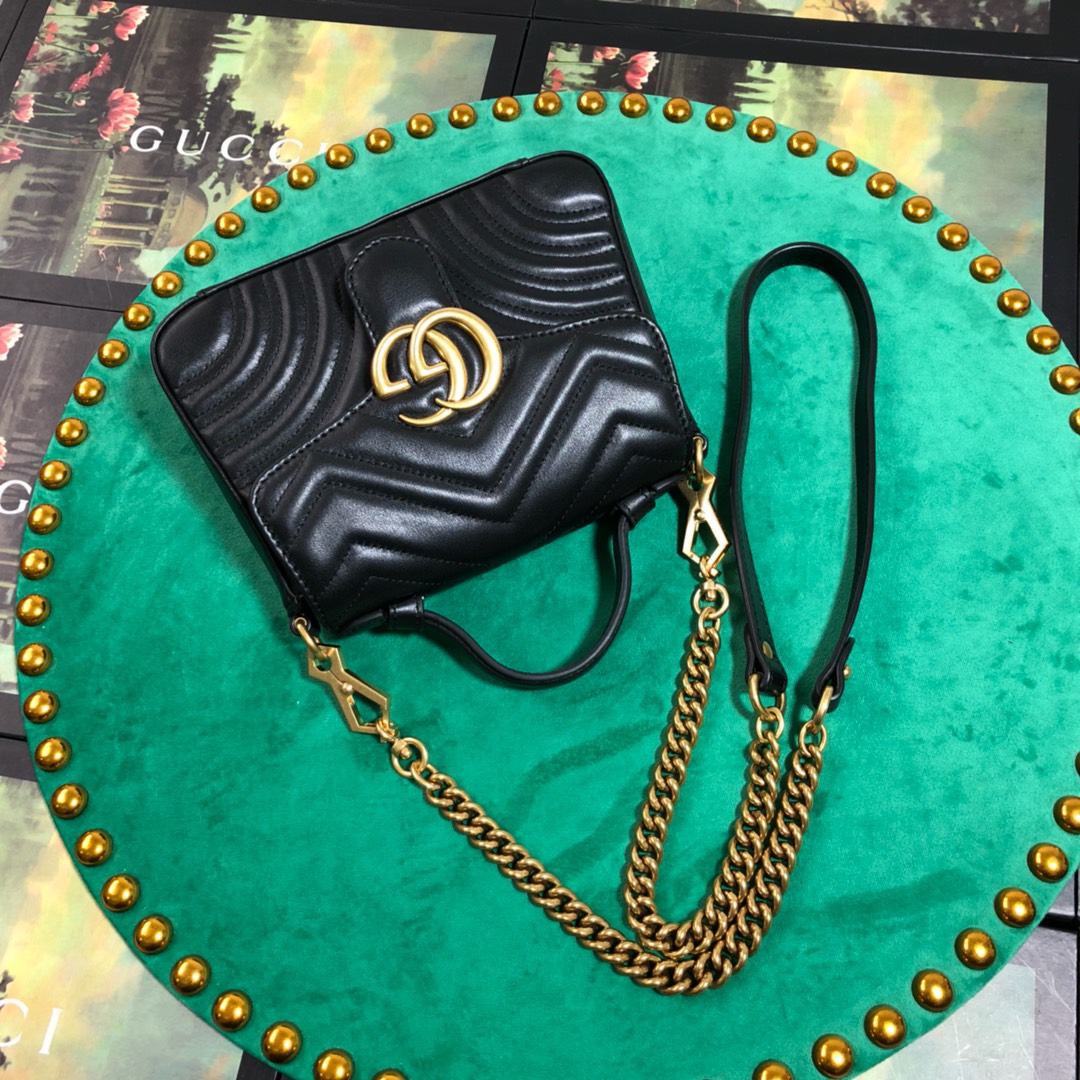 547260 GG Marmont mini top handle bag, GUCCI HANDBAGS