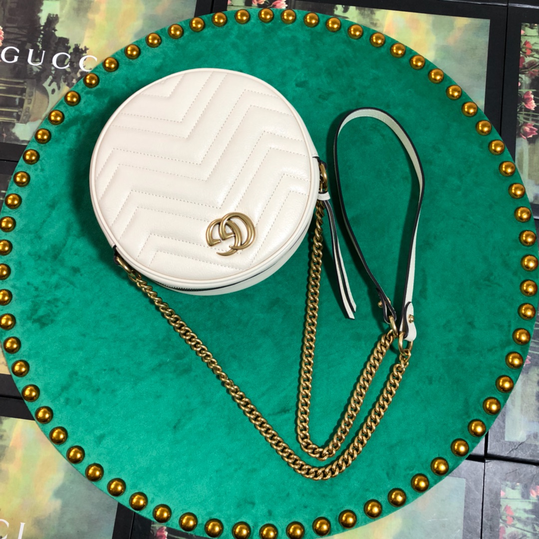 550154 GG Marmont mini round shoulder bag