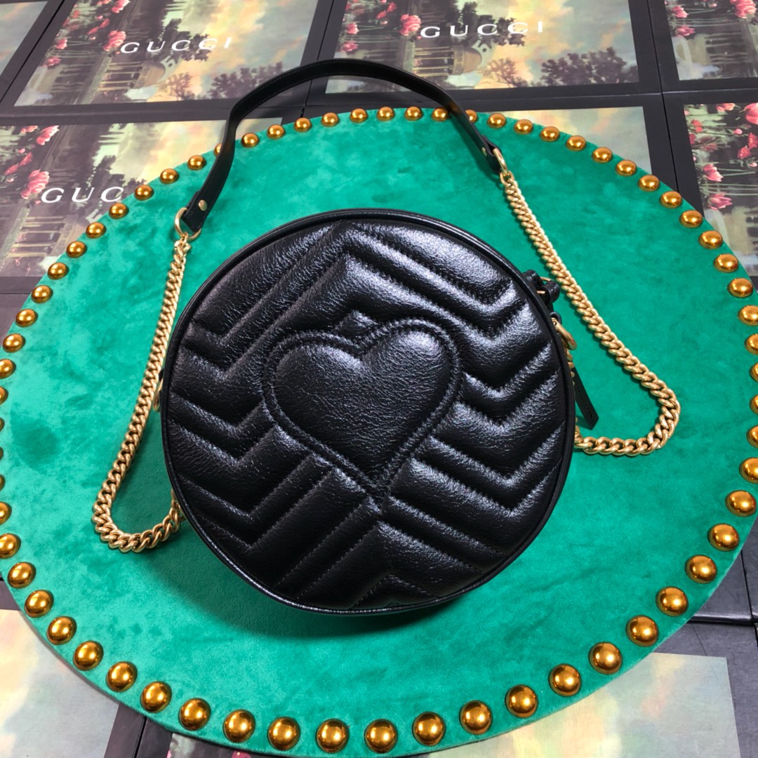 550154 GG Marmont mini round shoulder bag