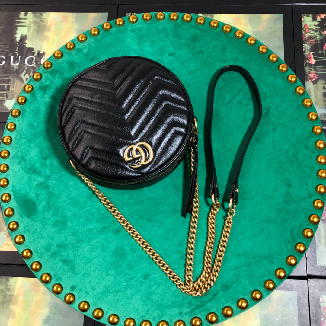 550154 GG Marmont mini round shoulder bag