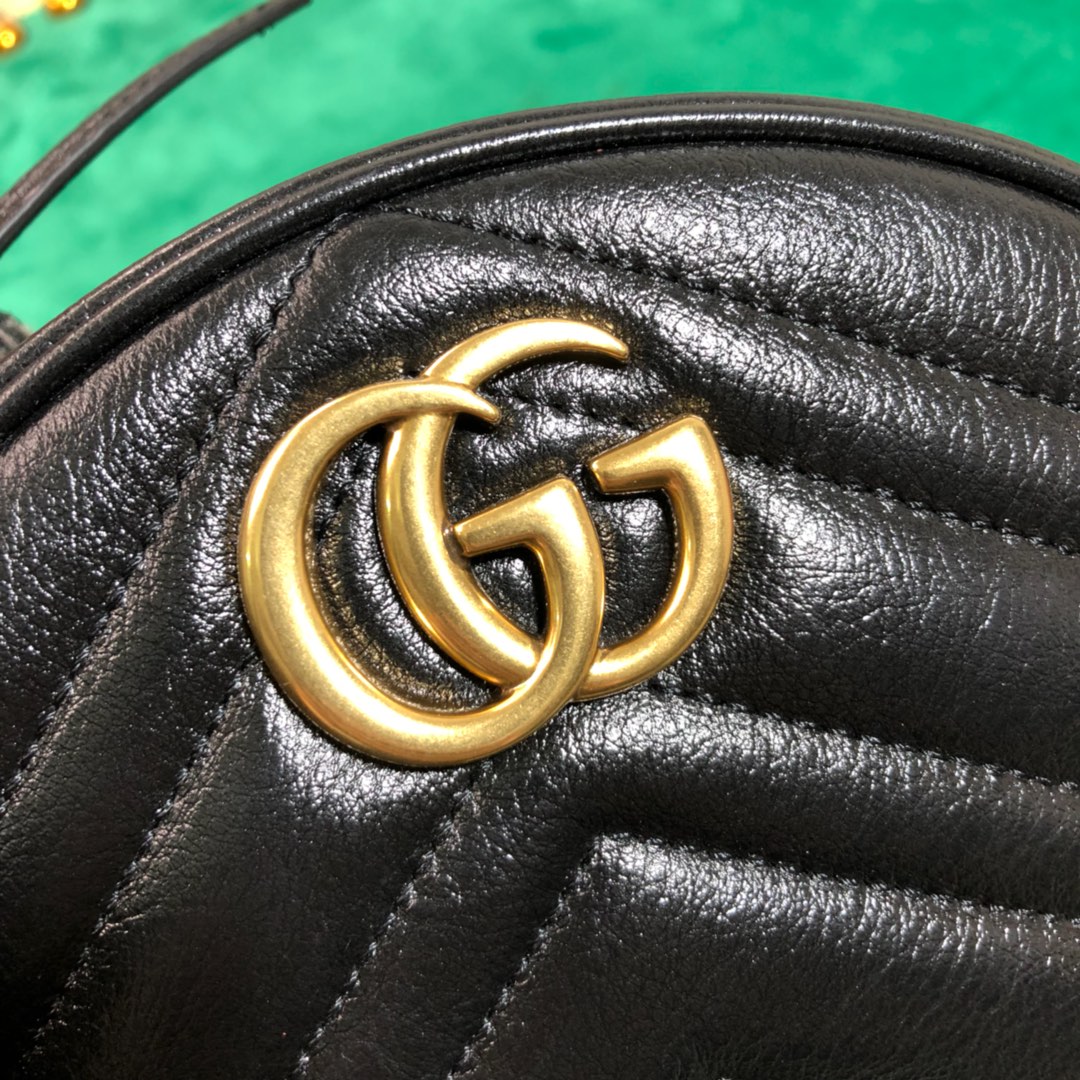 550154 GG Marmont mini round shoulder bag