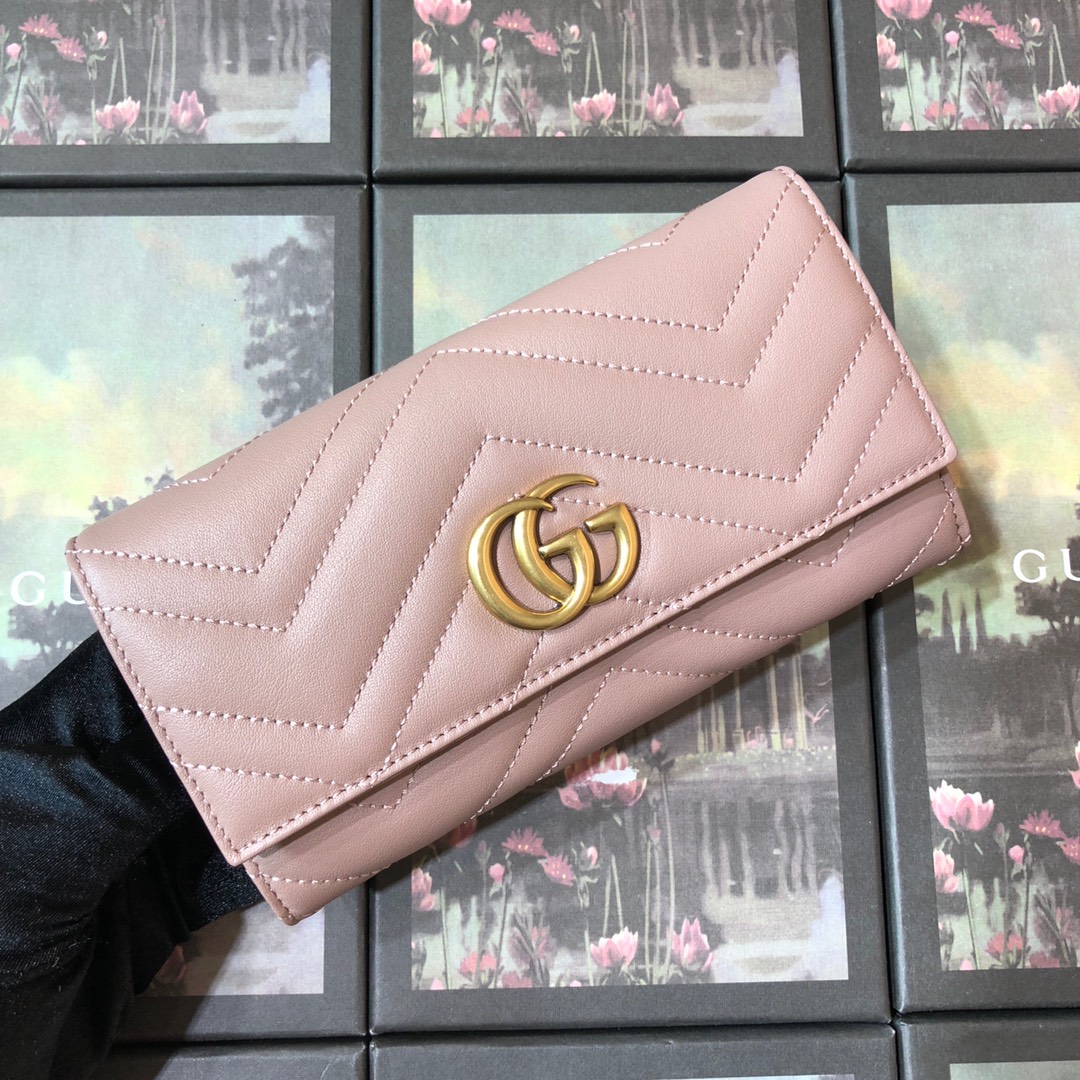 443436 GG Marmont continental wallet, Gucci Women's Continental, Wallets