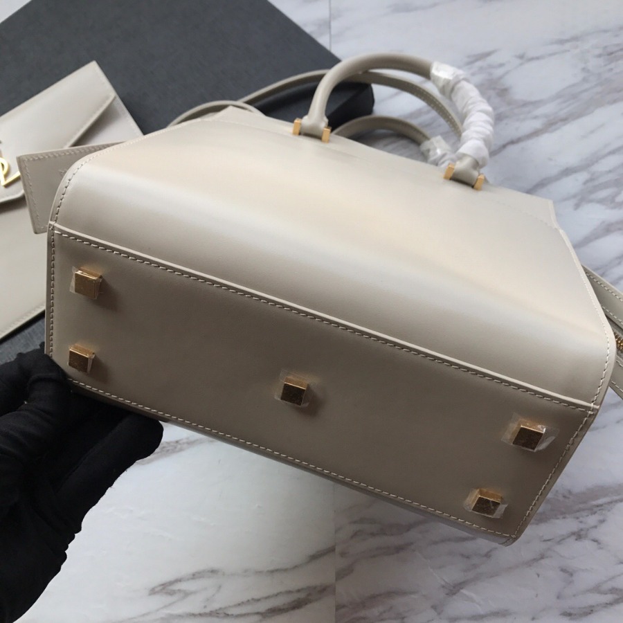 UPTOWN SMALL TOTE IN SHINY SMOOTH LEATHER, YSL Saint Laurent