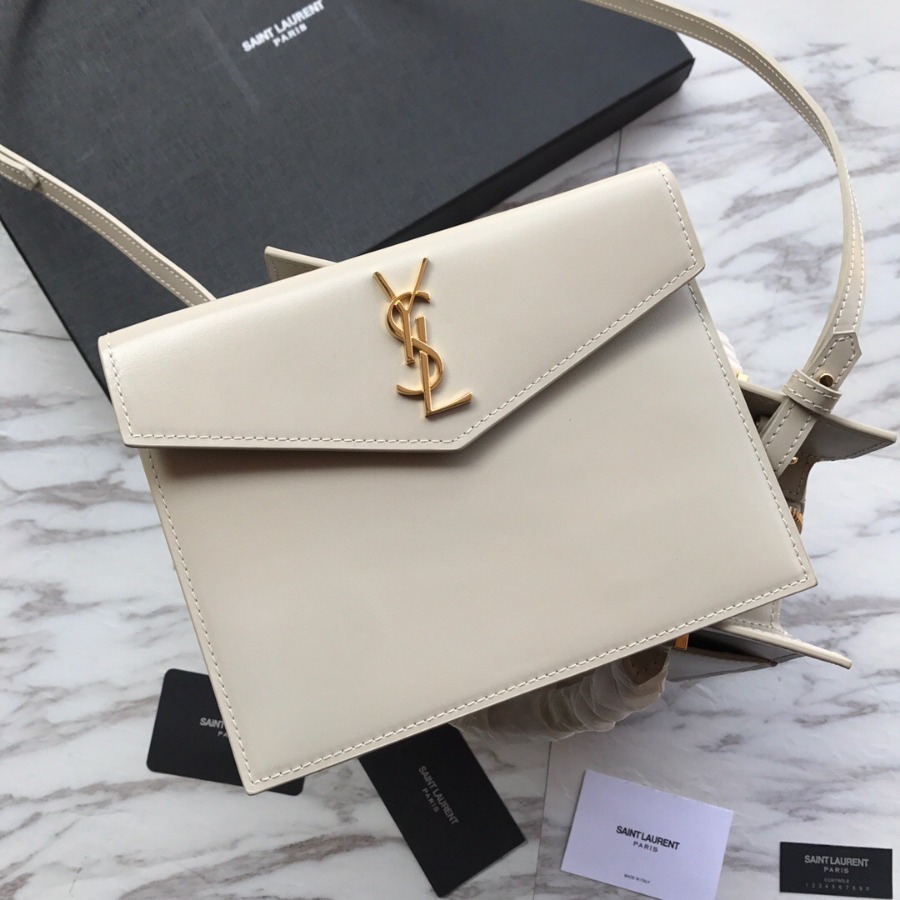 UPTOWN SMALL TOTE IN SHINY SMOOTH LEATHER, YSL Saint Laurent