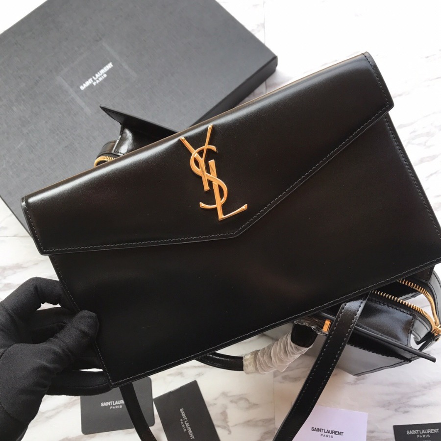 MEDIUM UPTOWN TOTE IN SHINY SMOOTH LEATHER, YSL Saint Laurent