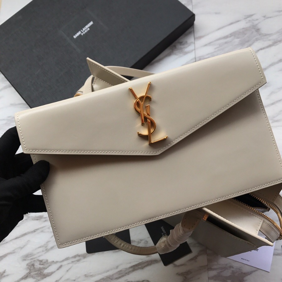 MEDIUM UPTOWN TOTE IN SHINY SMOOTH LEATHER, YSL Saint Laurent