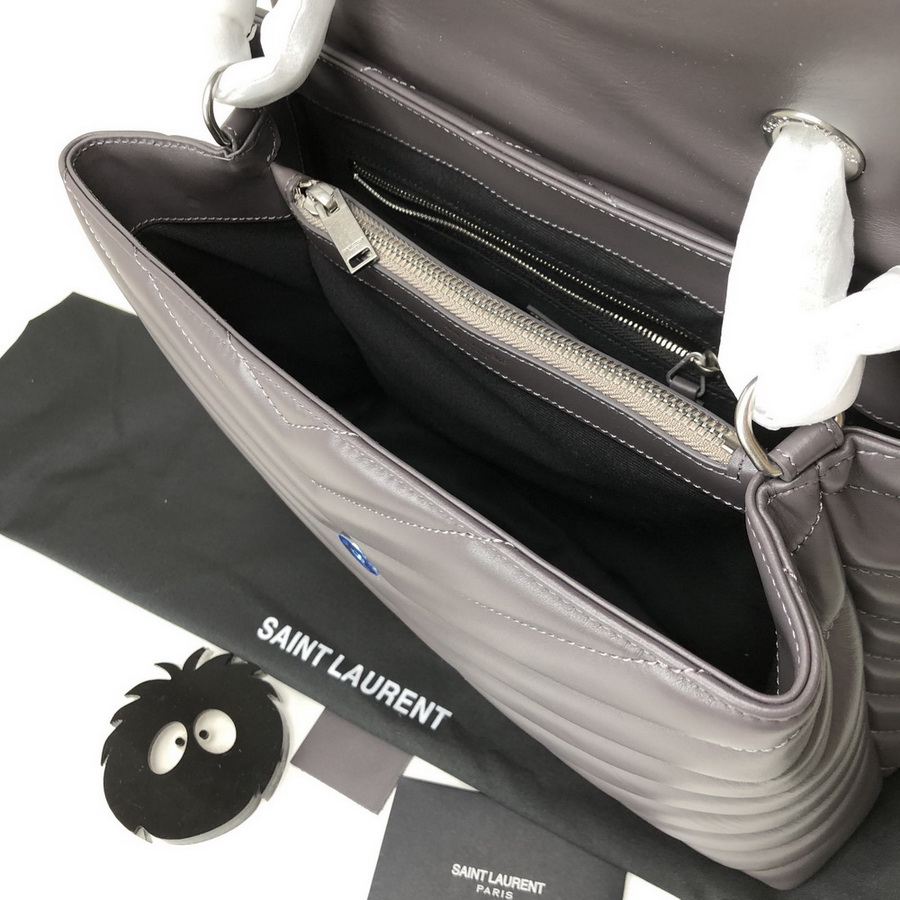 487216, YSL Saint Laurent, MEDIUM LOULOU CHAIN BAG, Y MATELASSÉ LEATHER