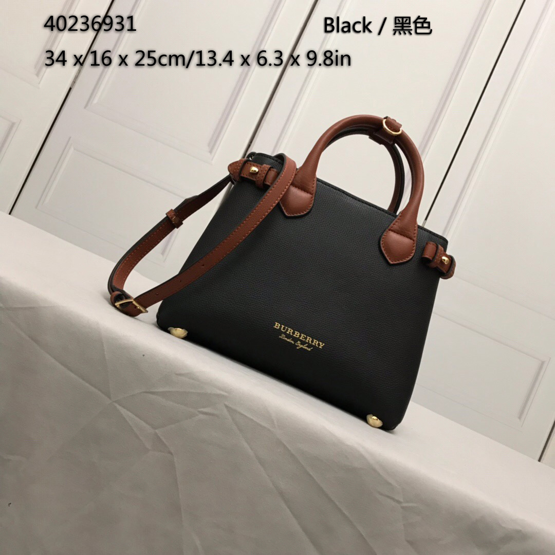 Burberry, 40236931, The Medium Banner in Leather and House Check