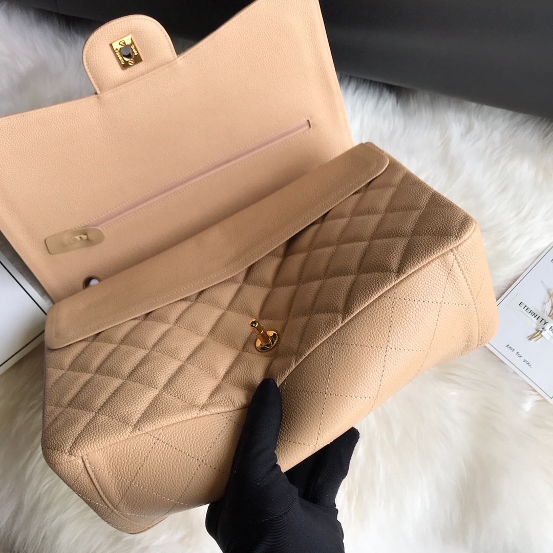 A58601 maxi classic handbag, CHANEL Grained Calfskin 33cm / 12.9in