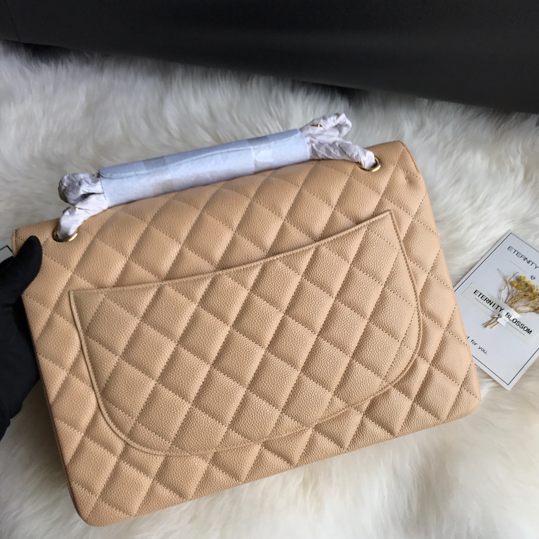 A58601 maxi classic handbag, CHANEL Grained Calfskin 33cm / 12.9in