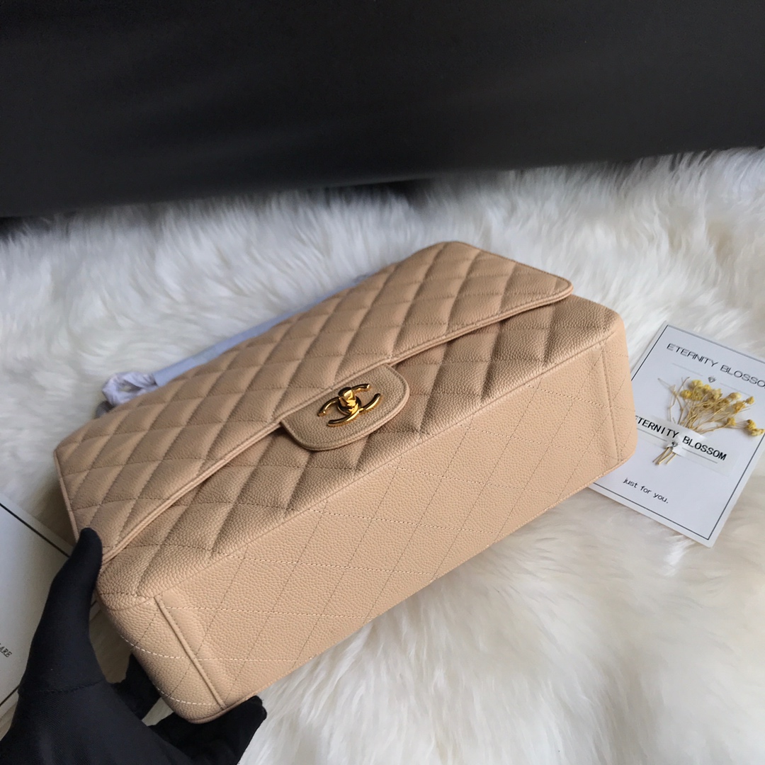 A58601 maxi classic handbag, CHANEL Grained Calfskin 33cm / 12.9in