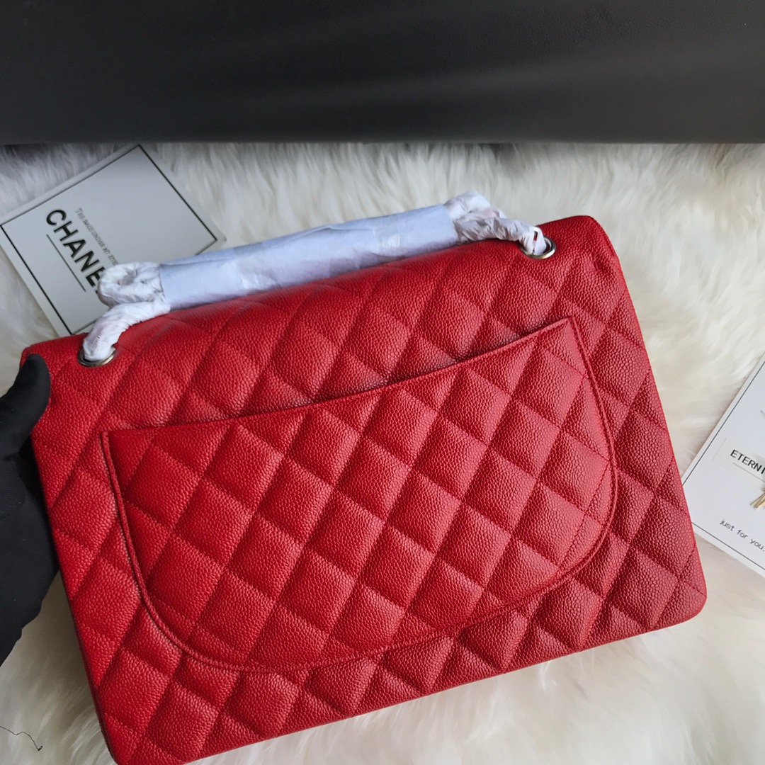 A58601 maxi classic handbag, CHANEL Grained Calfskin 33cm / 12.9in