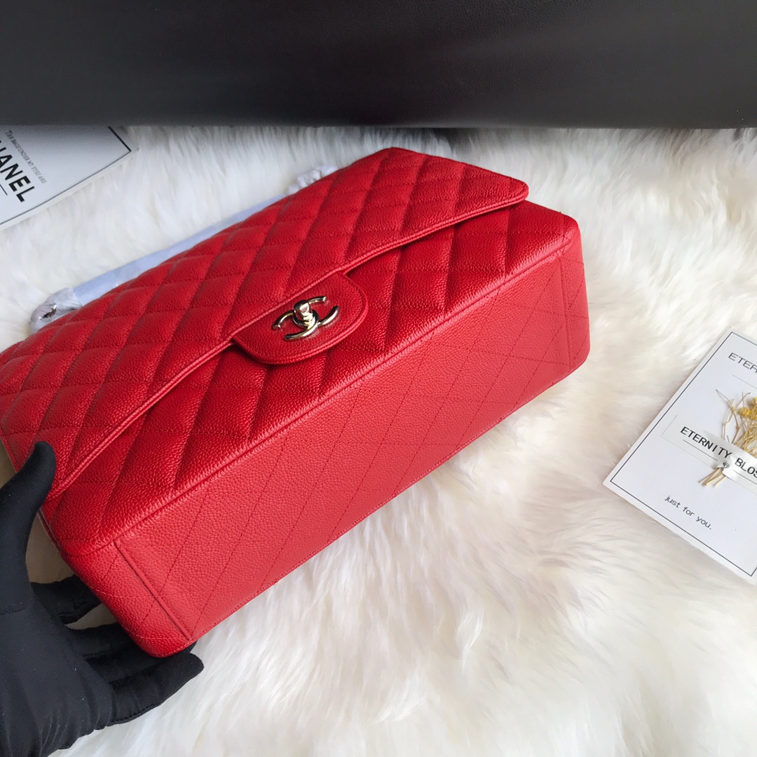 A58601 maxi classic handbag, CHANEL Grained Calfskin 33cm / 12.9in