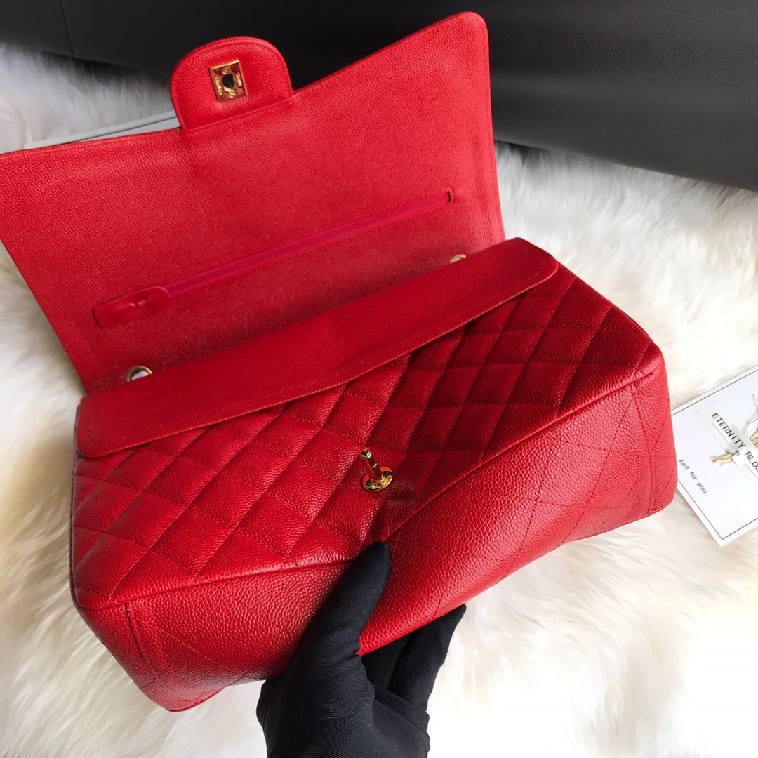 A58601 maxi classic handbag, CHANEL Grained Calfskin 33cm / 12.9in