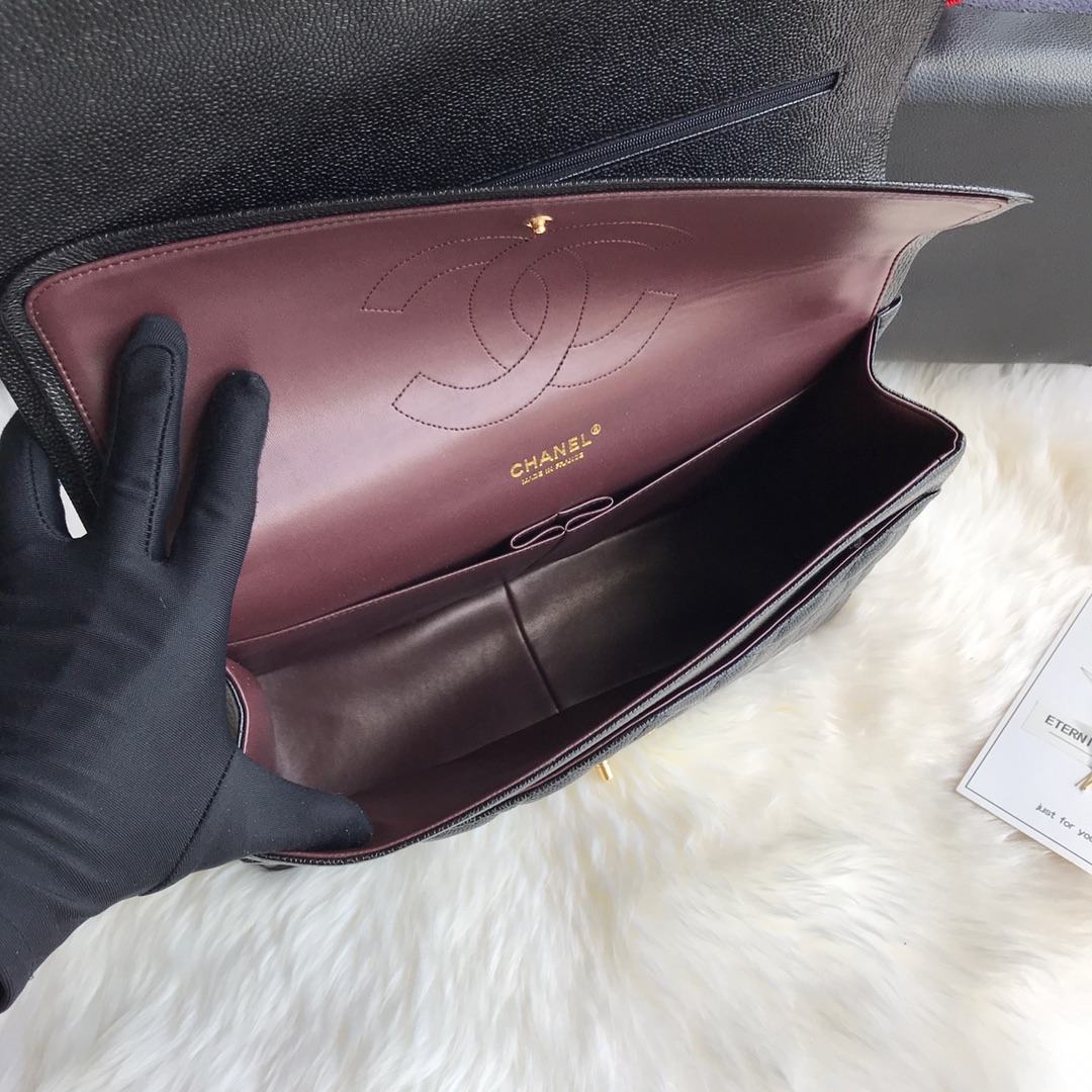 A58601 maxi classic handbag, CHANEL Grained Calfskin 33cm / 12.9in