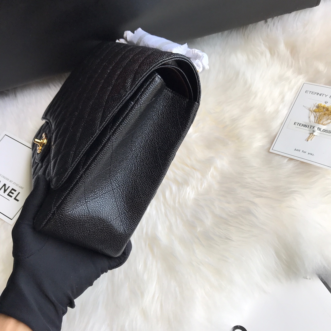 A58601 maxi classic handbag, CHANEL Grained Calfskin 33cm / 12.9in