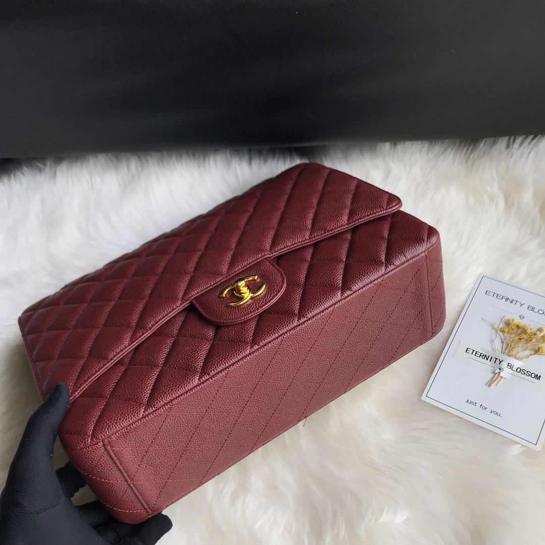 A58601 maxi classic handbag, CHANEL Grained Calfskin 33cm / 12.9in