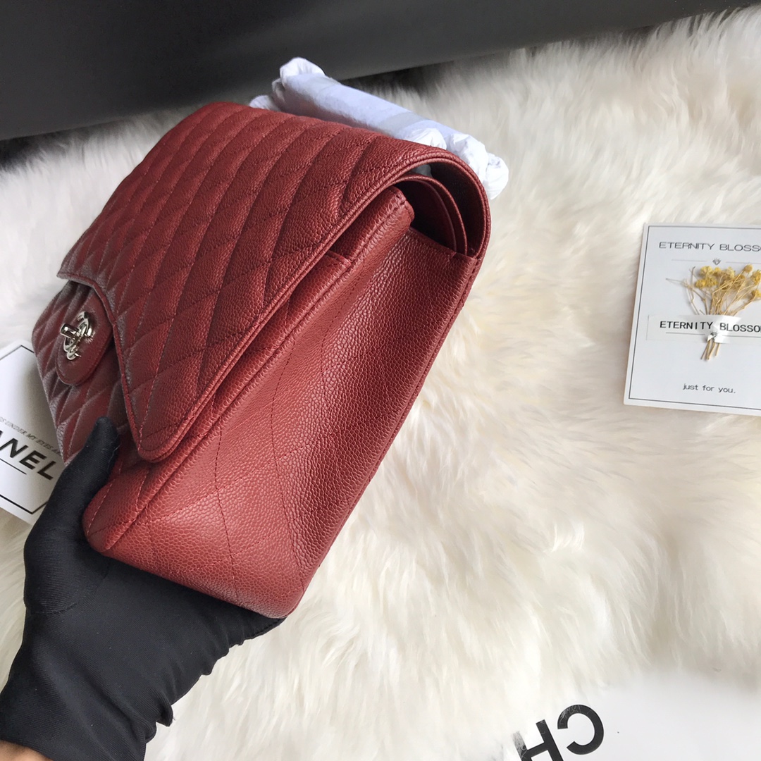 A58601 maxi classic handbag, CHANEL Grained Calfskin 33cm / 12.9in