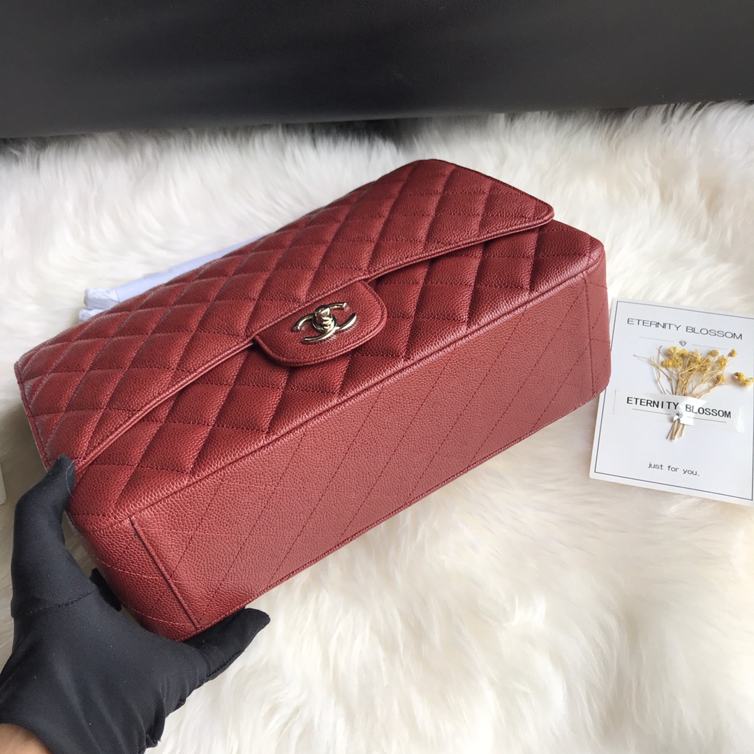 A58601 maxi classic handbag, CHANEL Grained Calfskin 33cm / 12.9in