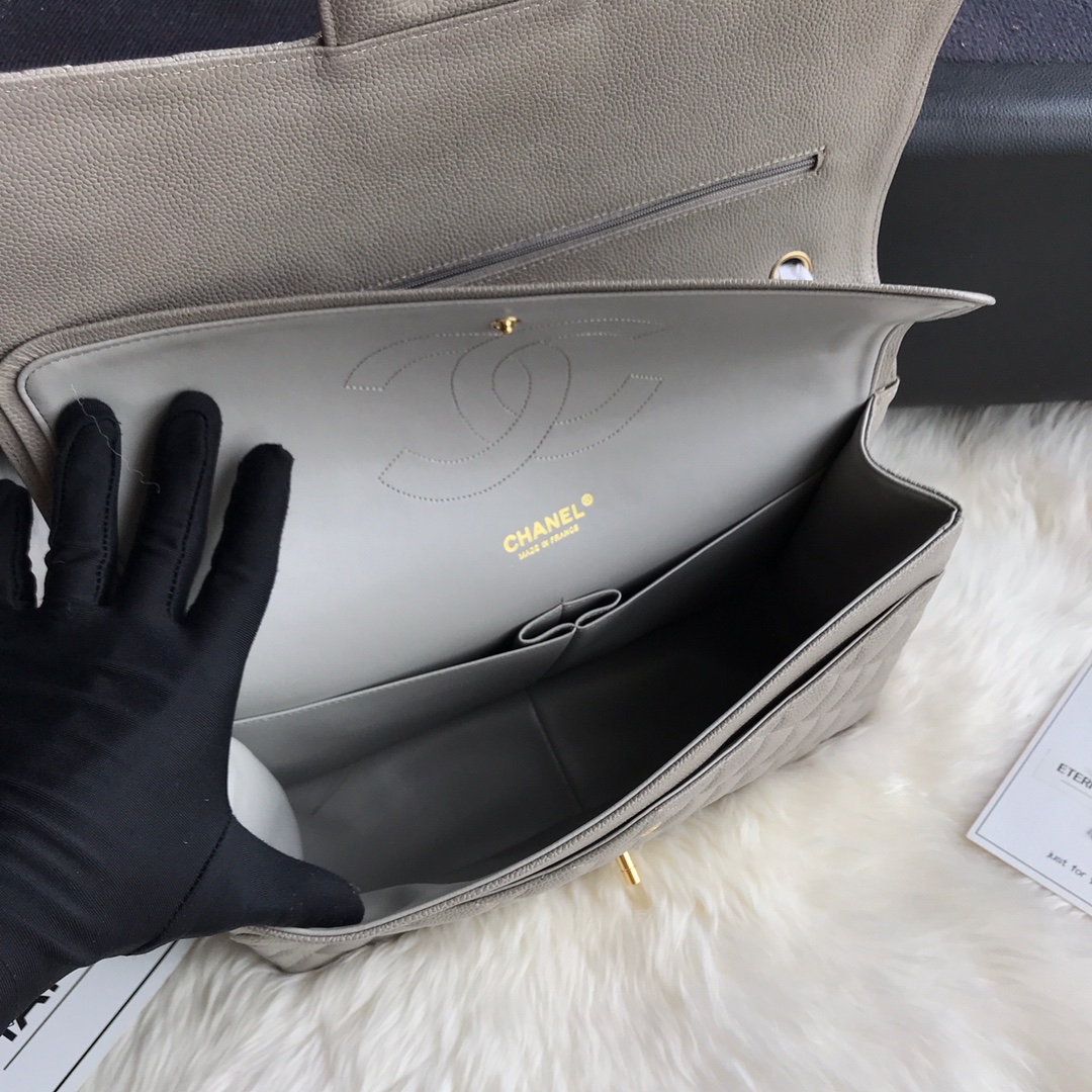 A58601 maxi classic handbag, CHANEL Grained Calfskin 33cm / 12.9in