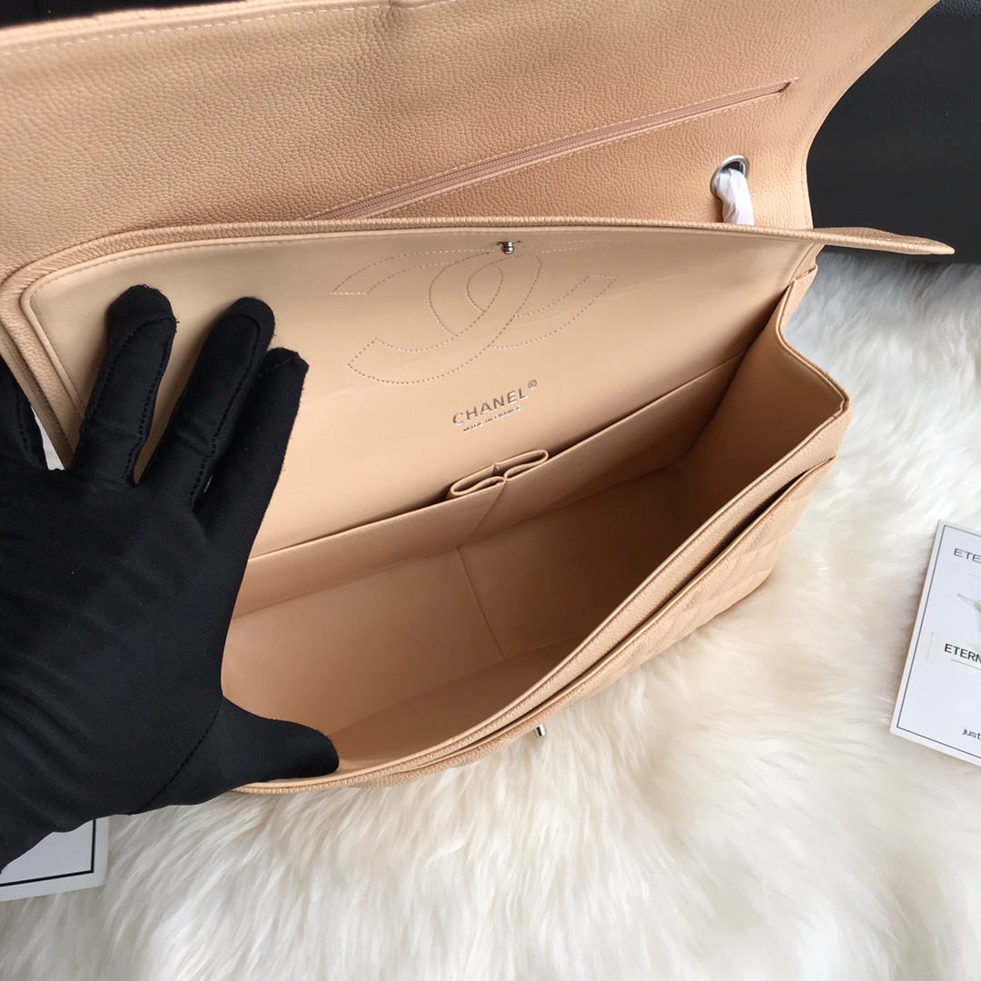 A58601 maxi classic handbag, CHANEL Grained Calfskin 33cm / 12.9in