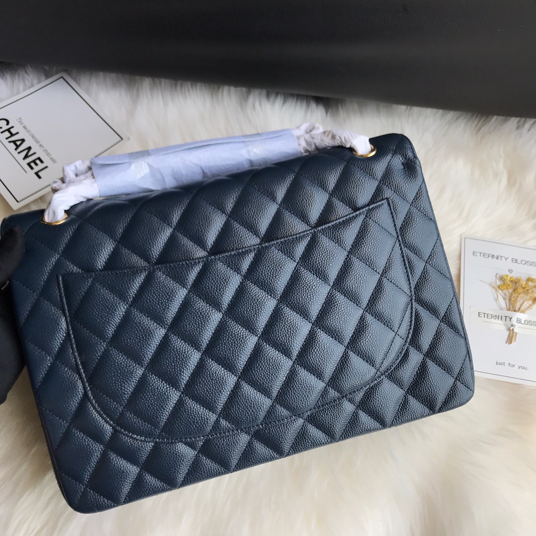A58601 maxi classic handbag, CHANEL Grained Calfskin 33cm / 12.9in