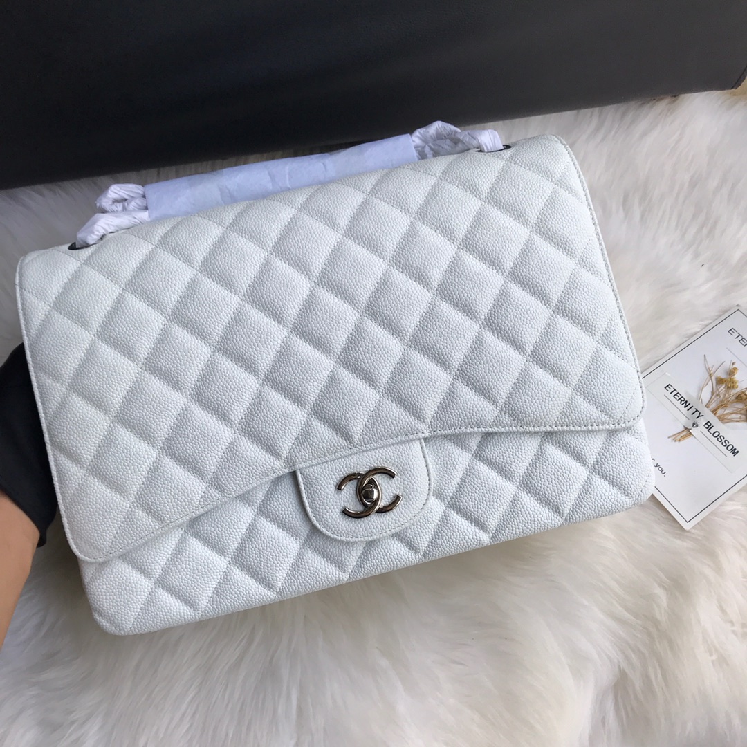 A58601 maxi classic handbag, CHANEL Grained Calfskin 33cm / 12.9in