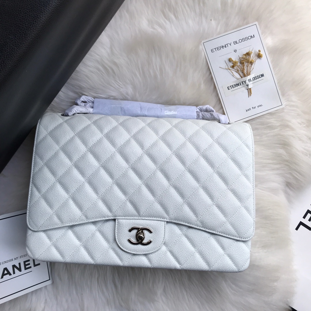 A58601 maxi classic handbag, CHANEL Grained Calfskin 33cm / 12.9in