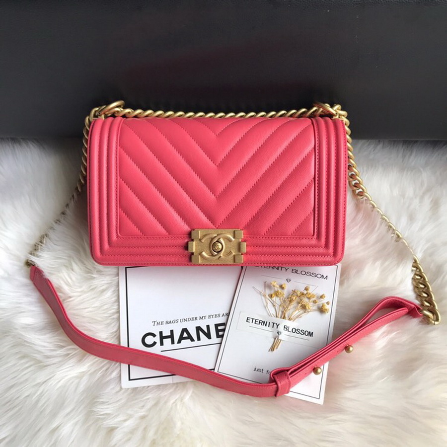  A67086, BOY CHANEL Handbag, Calfskin / CAVIAR