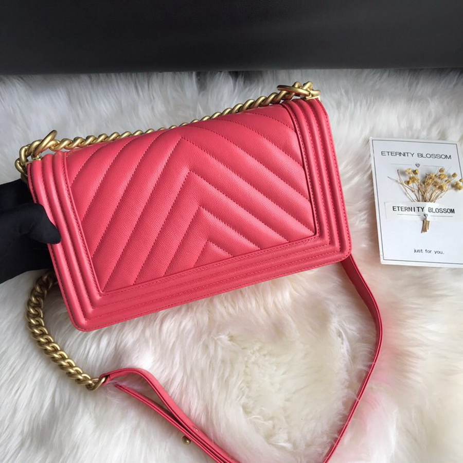  A67086, BOY CHANEL Handbag, Calfskin / CAVIAR