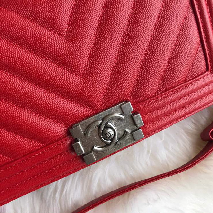  A67086, BOY CHANEL Handbag, Calfskin / CAVIAR