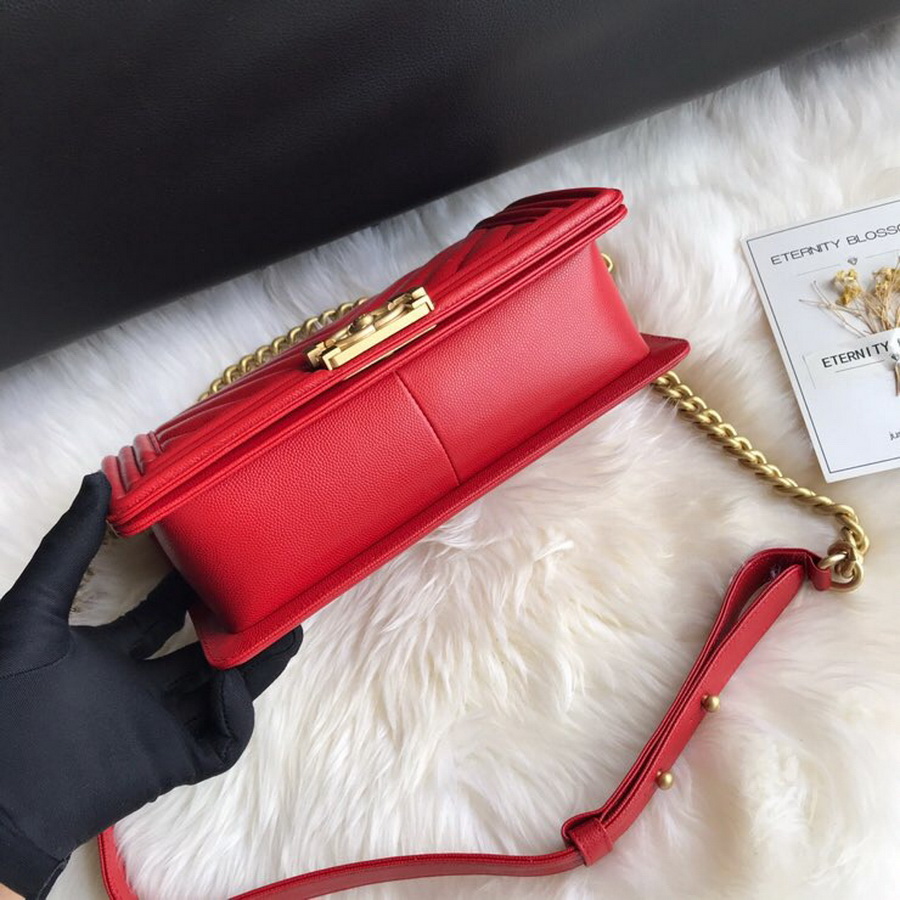  A67086, BOY CHANEL Handbag, Calfskin / CAVIAR