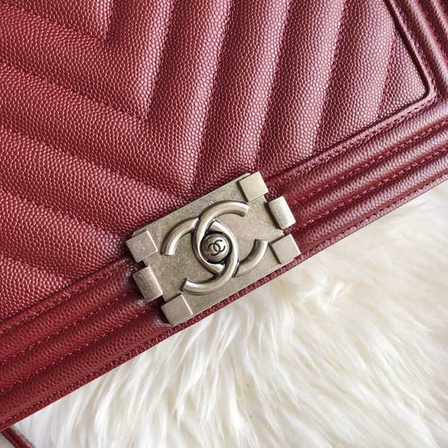  A67086, BOY CHANEL Handbag, Calfskin / CAVIAR