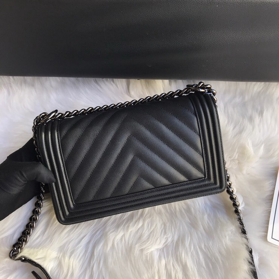  A67086, BOY CHANEL Handbag, Calfskin / CAVIAR