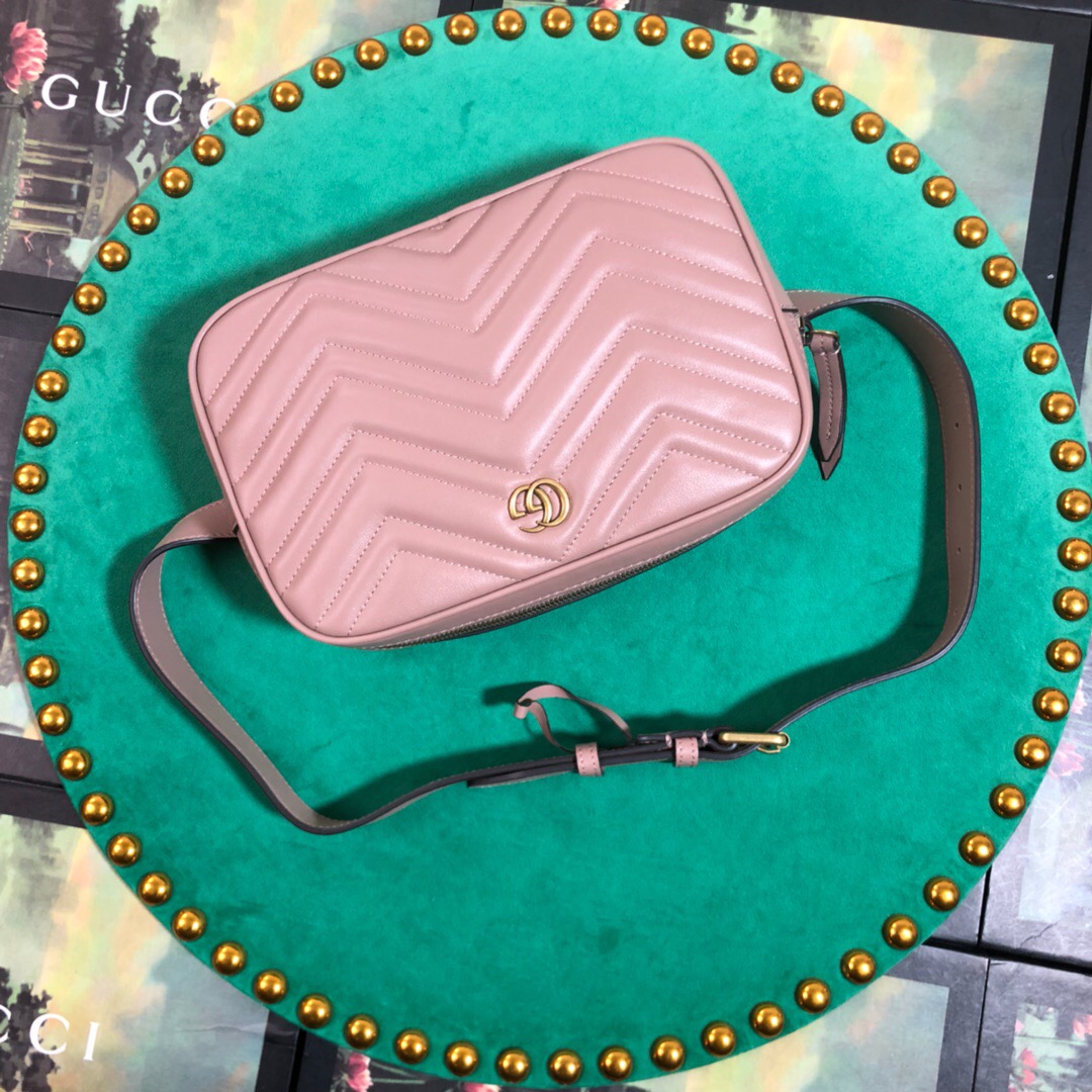 523380 GG Marmont matelassé belt bag, GUCCI Men's Belt Bags