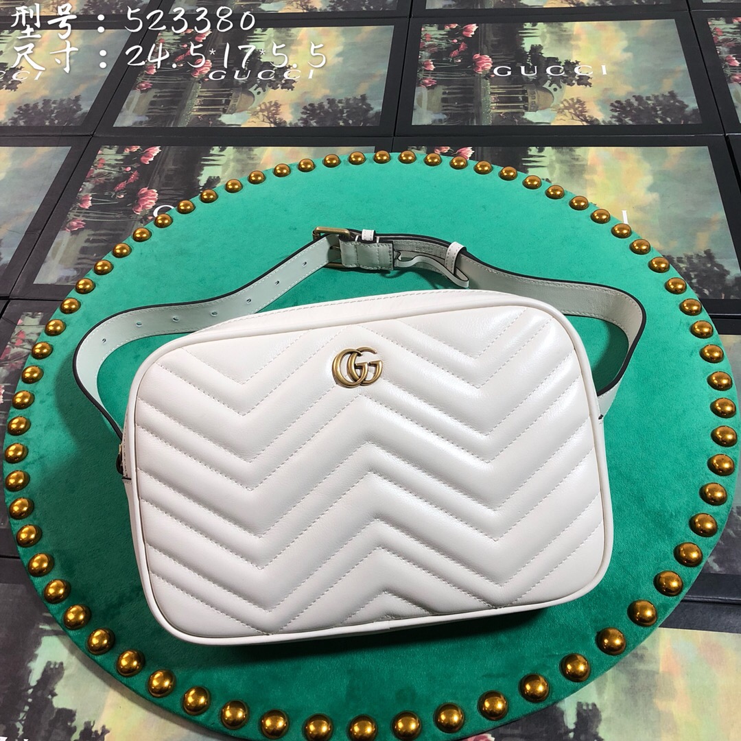 523380 GG Marmont matelassé belt bag, GUCCI Men's Belt Bags