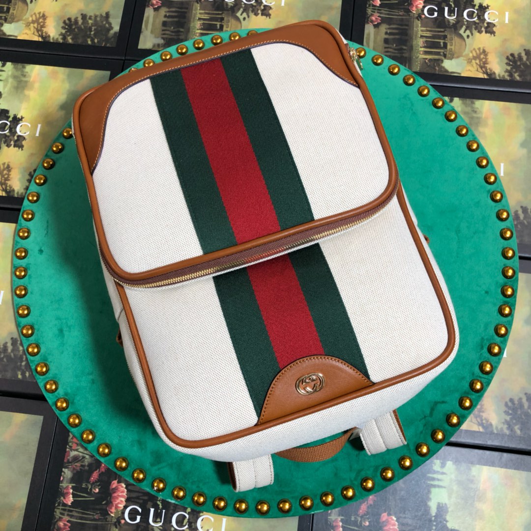575063 Vintage canvas backpack, Gucci Men's Bags