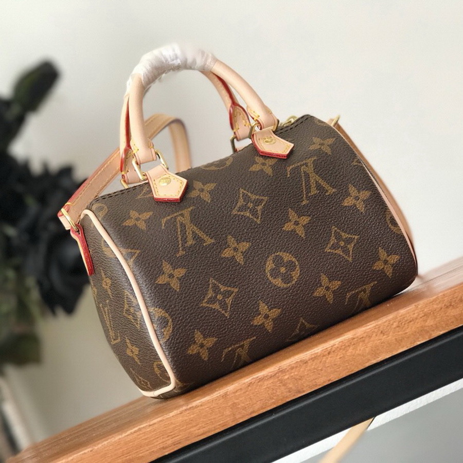 NANO SPEEDY M61252, Louis Vuitton LV Handbag, Original Quality, 6.3 x 4.3 x 3.5 inches 