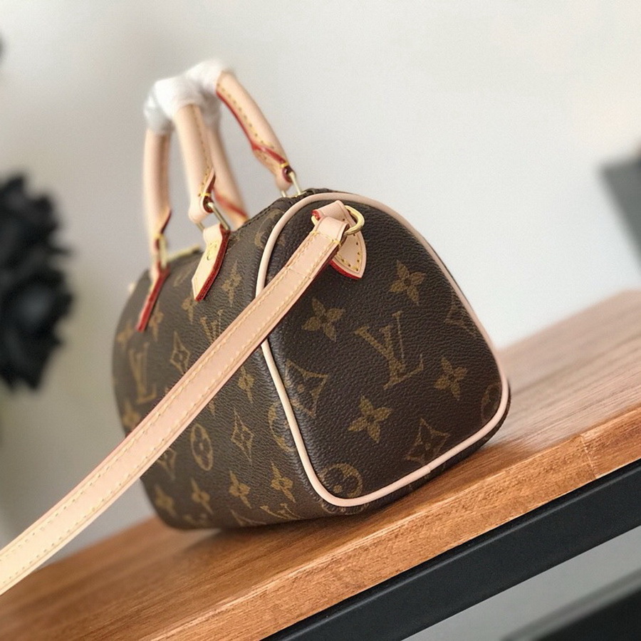NANO SPEEDY M61252, Louis Vuitton LV Handbag, Original Quality, 6.3 x 4.3 x 3.5 inches 