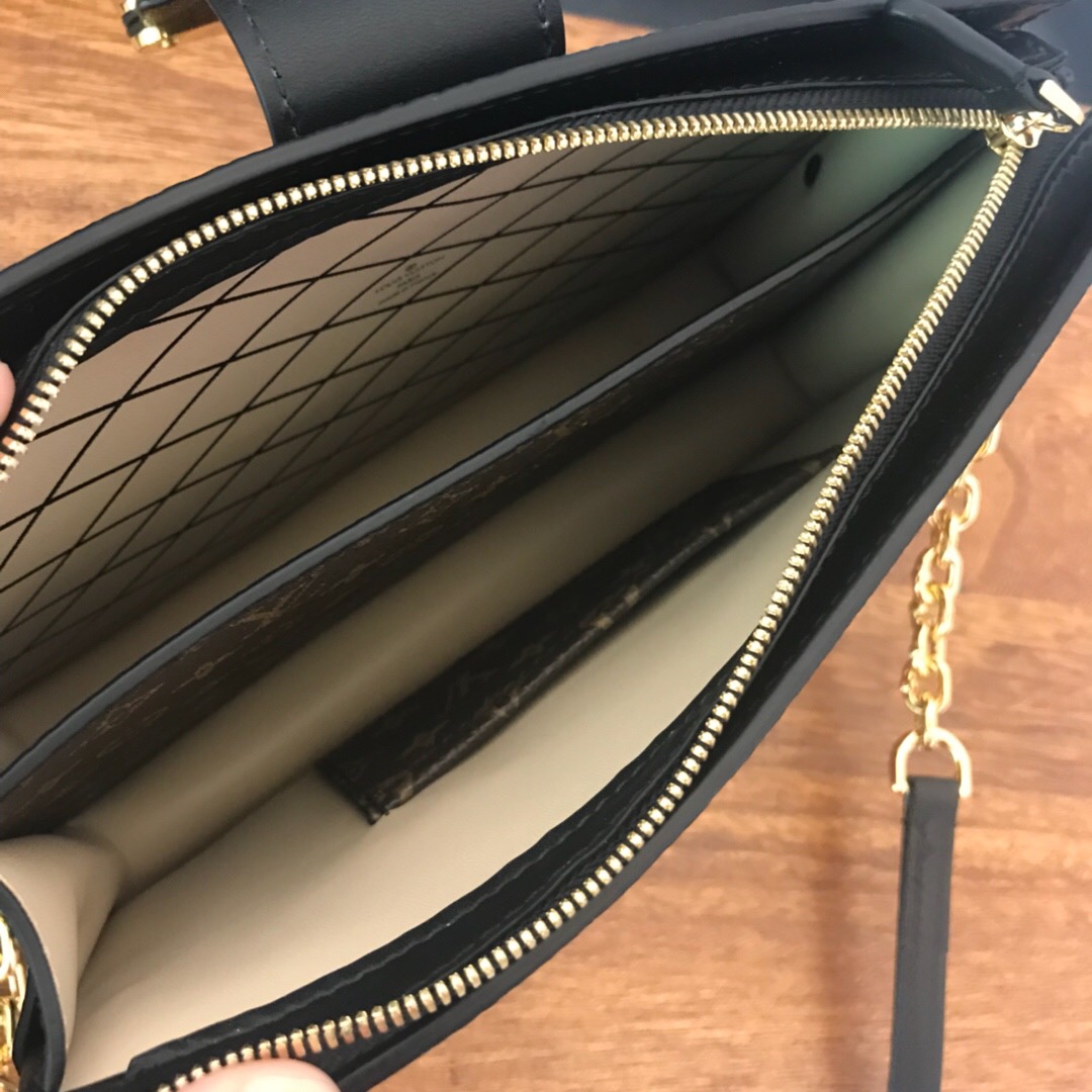 M43596, TRUNK CLUTCH,  Louis Vuitton LV Handbags, Damier Ebene Canvas