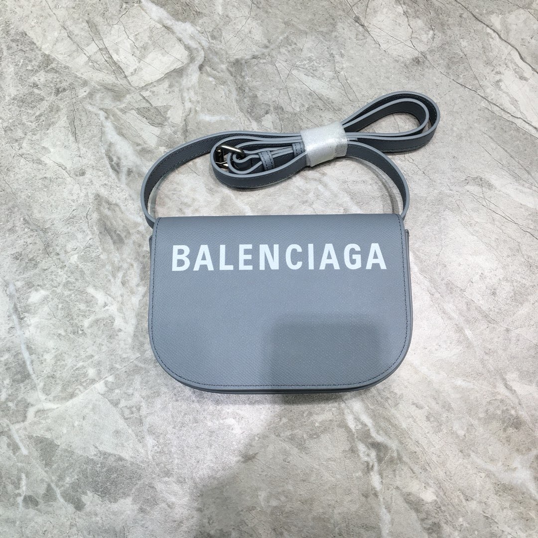 VILLE DAY BAG XS, Small grained calfskin bag with printed hand drawn Balenciaga logo, BALENCIAGA HANDBAG