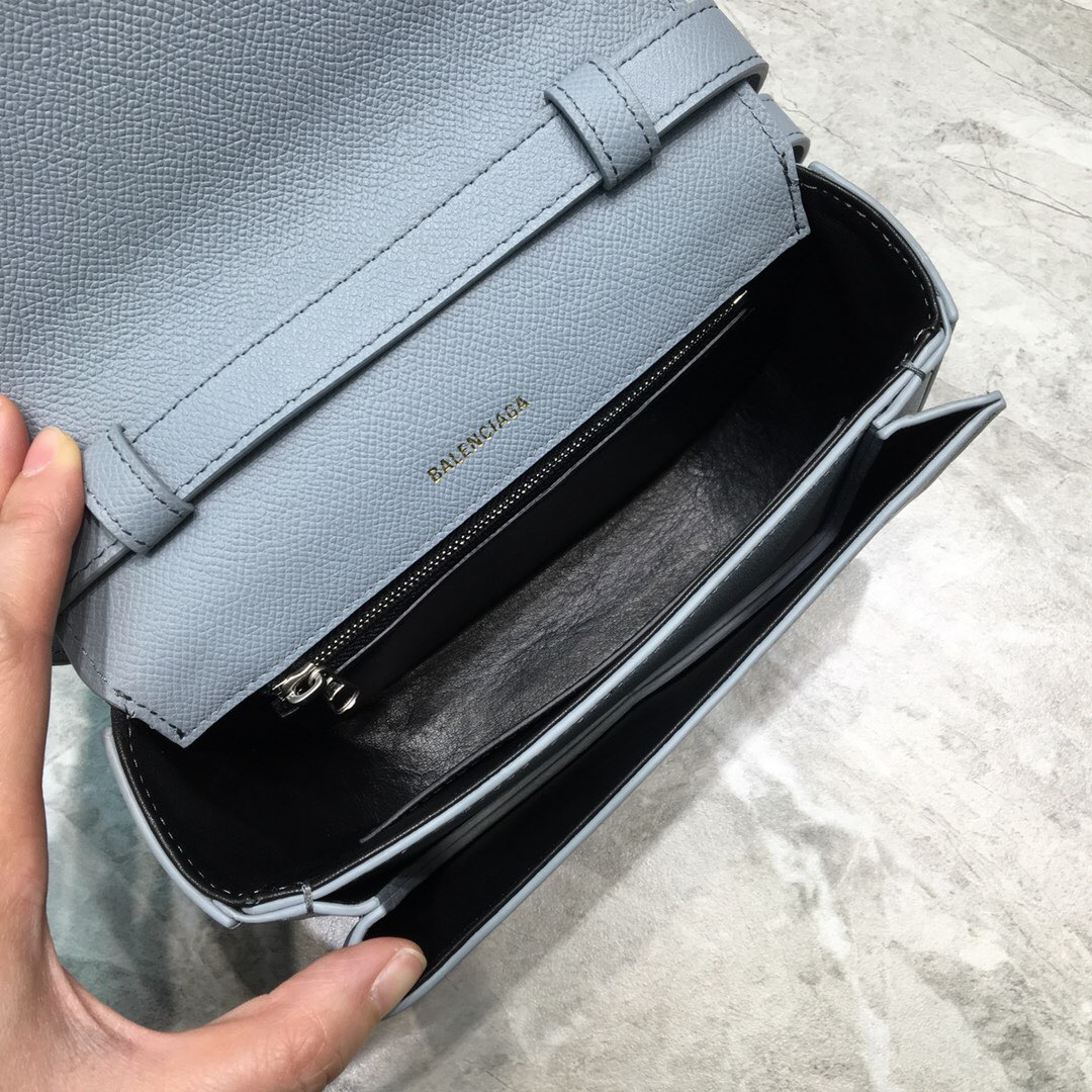 VILLE DAY BAG XS, Small grained calfskin bag with printed hand drawn Balenciaga logo, BALENCIAGA HANDBAG