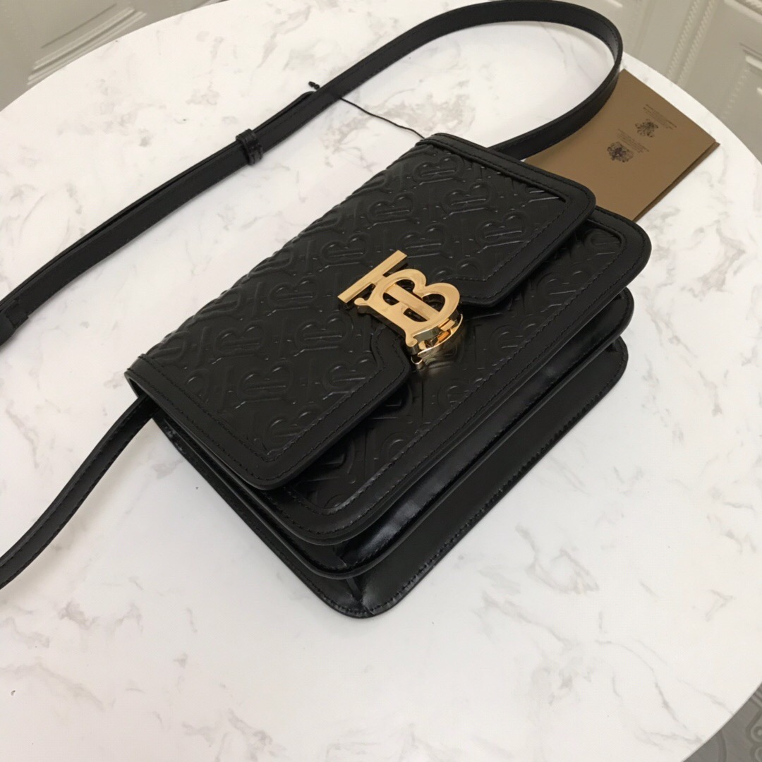 80140871 Small Monogram Leather TB Bag, BURBERRY BAGS