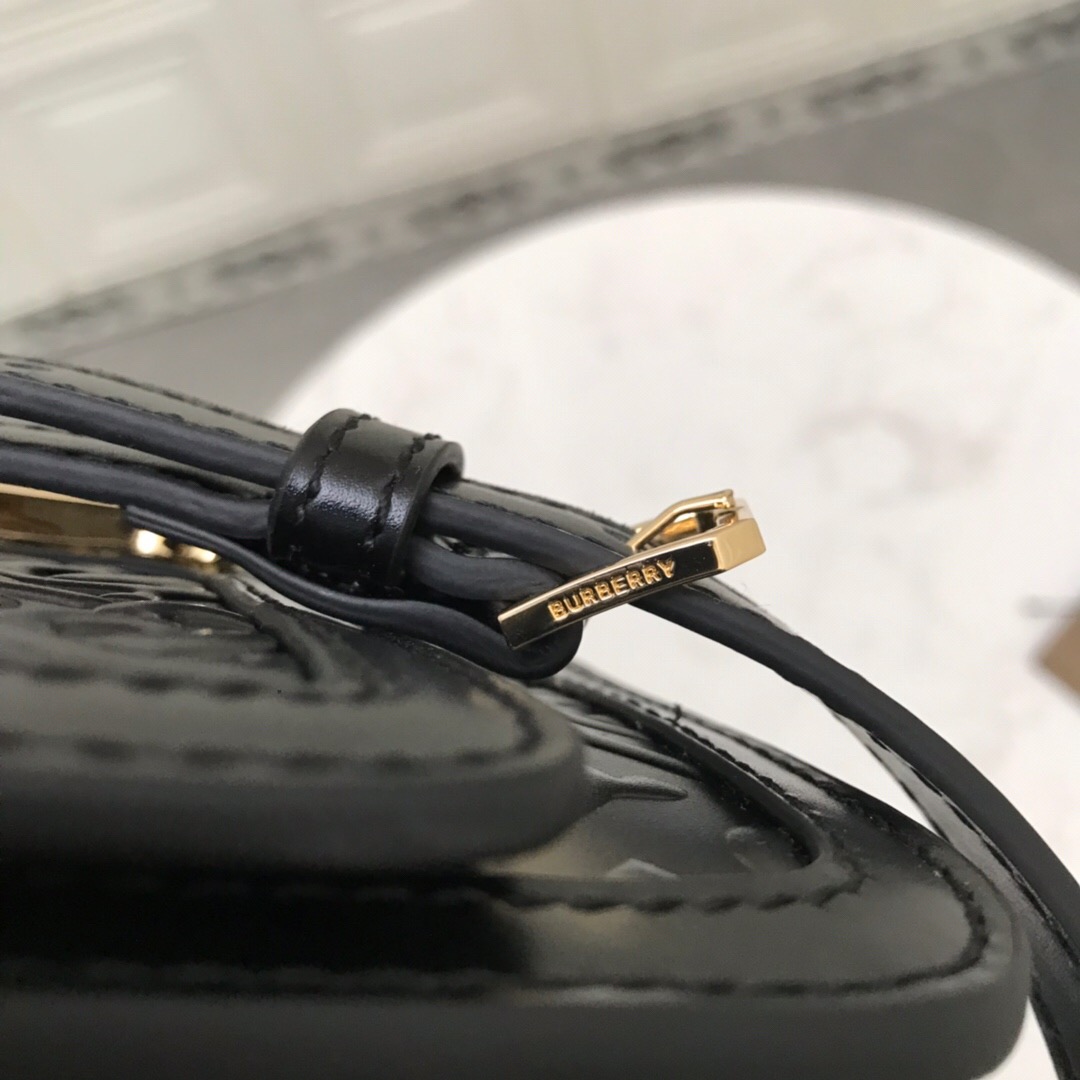 80140871 Small Monogram Leather TB Bag, BURBERRY BAGS
