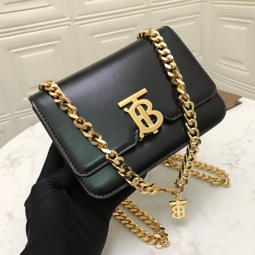 80122001 Belted Leather TB Bag, BURBERRY BAGS