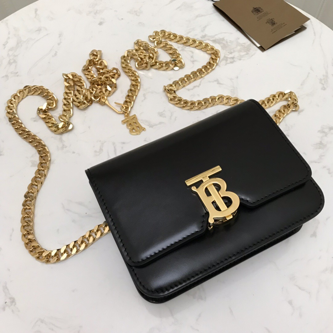 80122001 Belted Leather TB Bag, BURBERRY BAGS