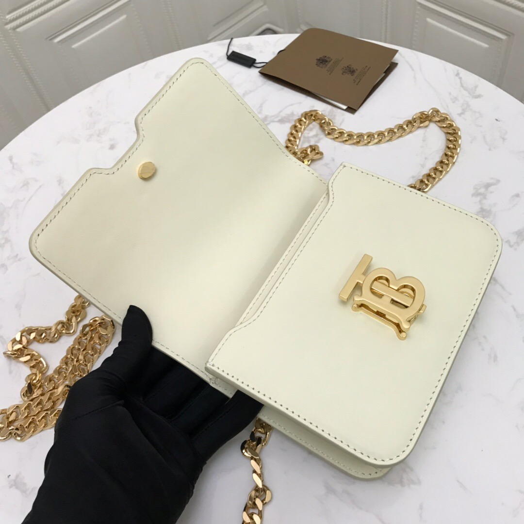 80122001 Belted Leather TB Bag, BURBERRY BAGS