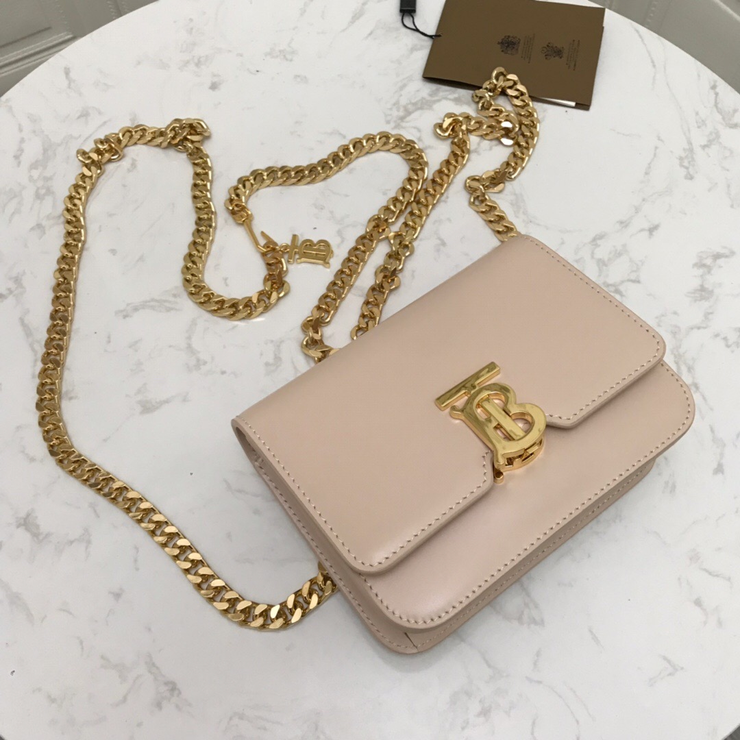 80122001 Belted Leather TB Bag, BURBERRY BAGS