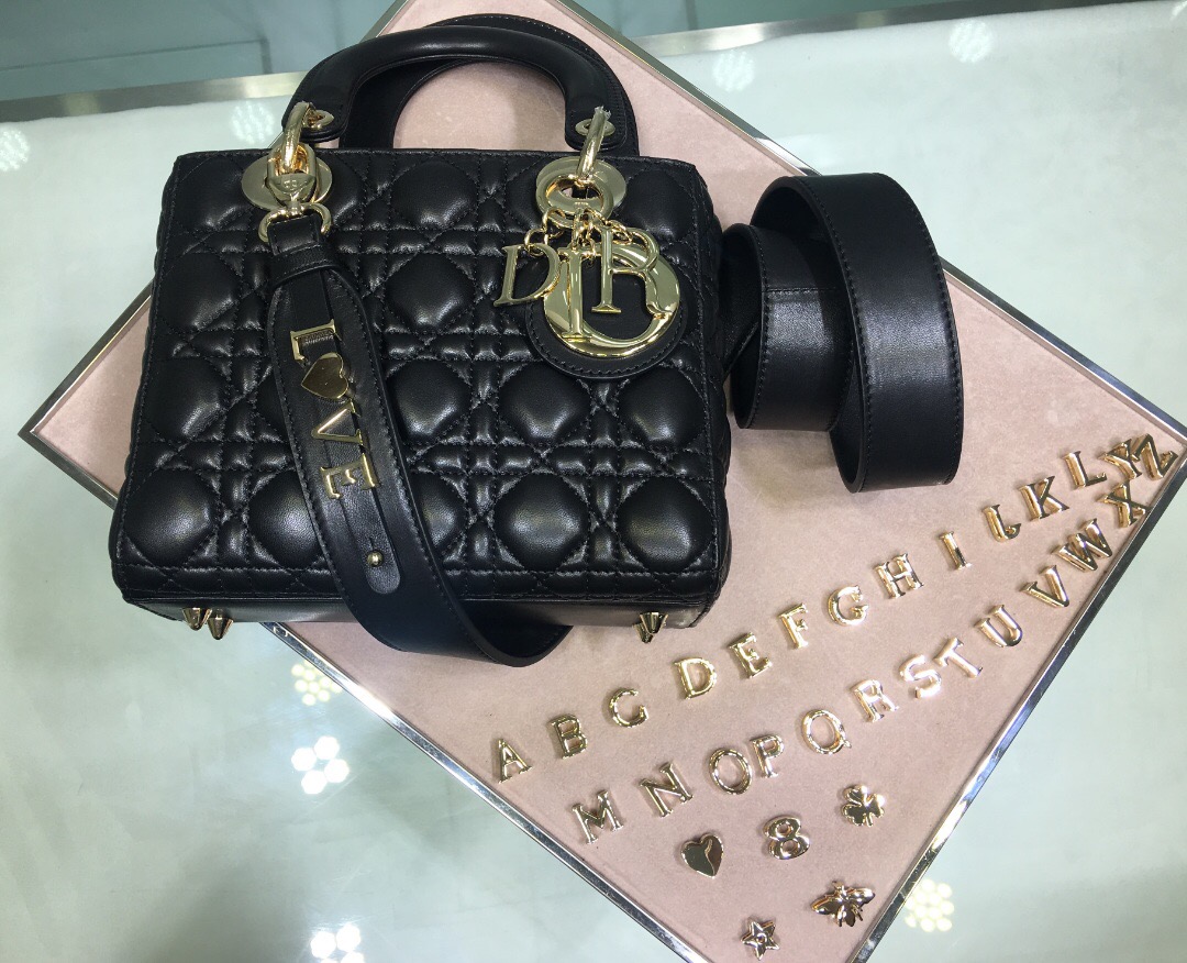 M0538O MY ABCDIOR LAMBSKIN BAG, DIOR HANDBAG